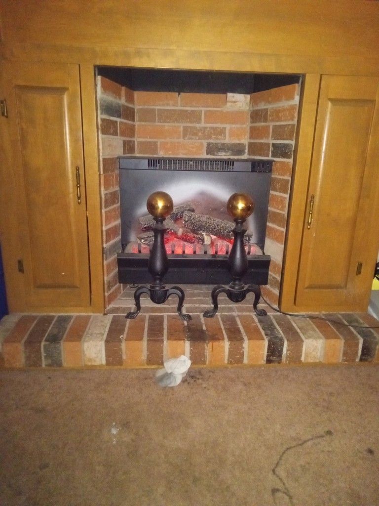 Fake Fireplace No Mess No Wood Electric Flames Electric Heat