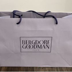 Bergdorf Goodman Authentic Medium Paper Gift/Shopping EMPTY Bag Purple