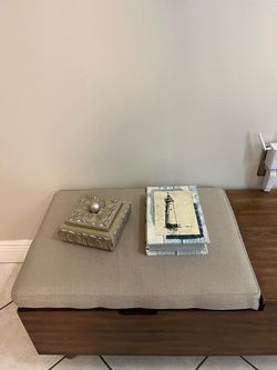 Decorative Carved Trinket Box and Lighthouse Book Box Set