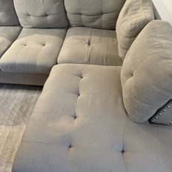 L Shaped Gray Sofa