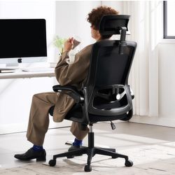 Ergonomic Office Chair, 400 LBS Desk Chair with Adjustable Lumbar Support, High Back Breathable Mesh Computer Chair Rolling Work Swivel Task Chairs, C