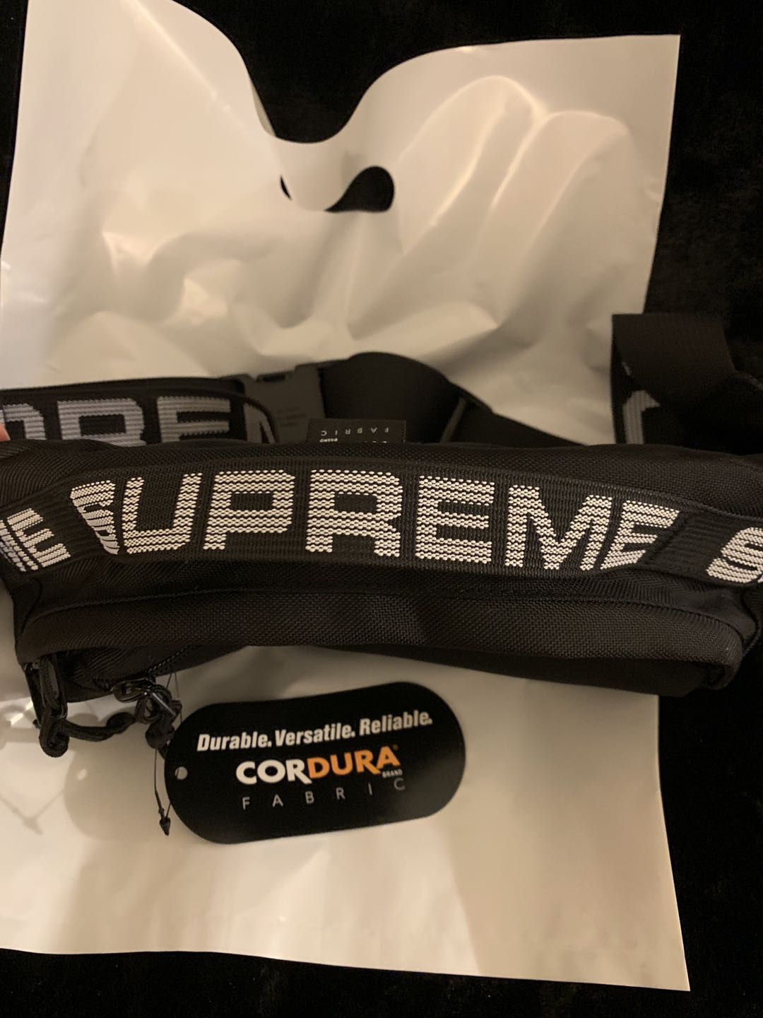 Supreme Cordura Black Waist Bag SS18