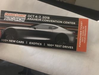 Car show tickets