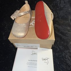 Christian Louboutin Lou Babe Ballerinas - Lurex - Gold - Baby