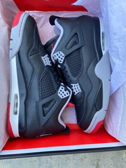 Jordan Retro 4 Bred Reimagined Black Red Grey White Size 11.5 and 12