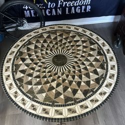 Maitland Smith Handcrafted Geometric Marble Coffee Table 48’