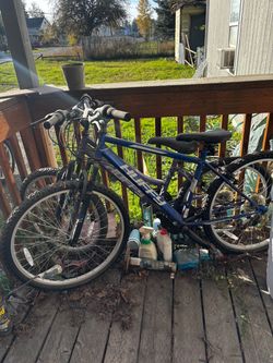 Two Huffy mountain bikes