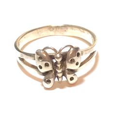 Sterling Silver Butterfly Ring Sz 6.5