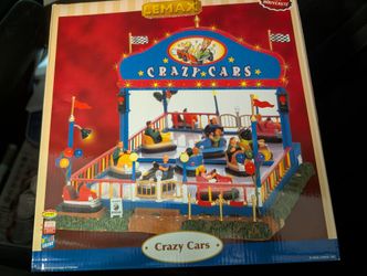 Lemax Carnival Crazy Car Kiddie Cruise Ticket Booth Amusement Park 
