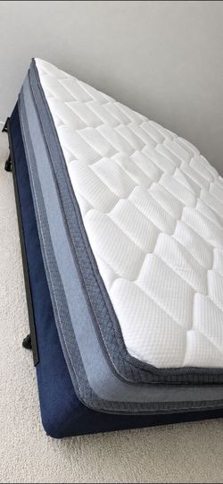 Newer Queen Molblly 10" Hybrid Pillowtop Mattress, Boxspring and Bed Frame