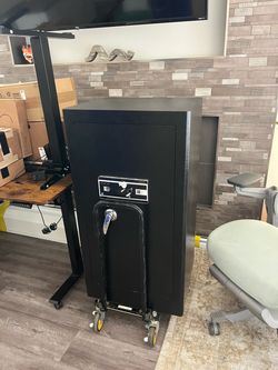Large Black Floor Safe with Key + Fingerprint Lock - $475 OBO