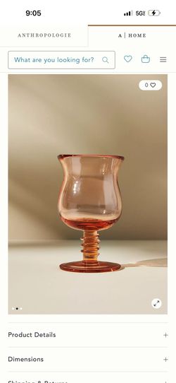 anthropologie peach goblets