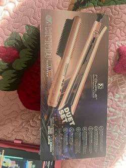 Flat iron and brush