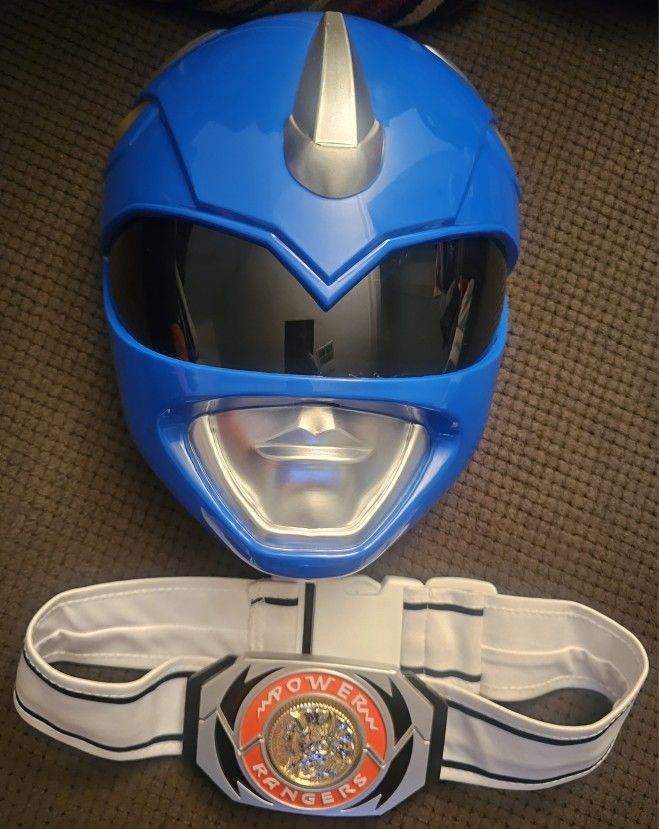 Blue Power Rangers Mask+ Morphin Belt 