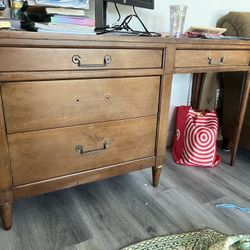 Writing Office School Study Wood Desk 4 Drawers