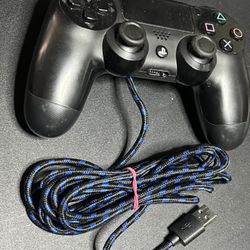 🎮 Sony DualShock 4 Black PS4 Controller + New Charging Cable 🎮  🔥 Classic black PlayStation 4 DualShock 4 controller in excellent physical conditio