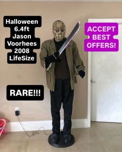 RARE 2008 Halloween 6.4ft Tall Jason Voorhees Animatronic Collectible (ACCEPTING BEST OFFERS)