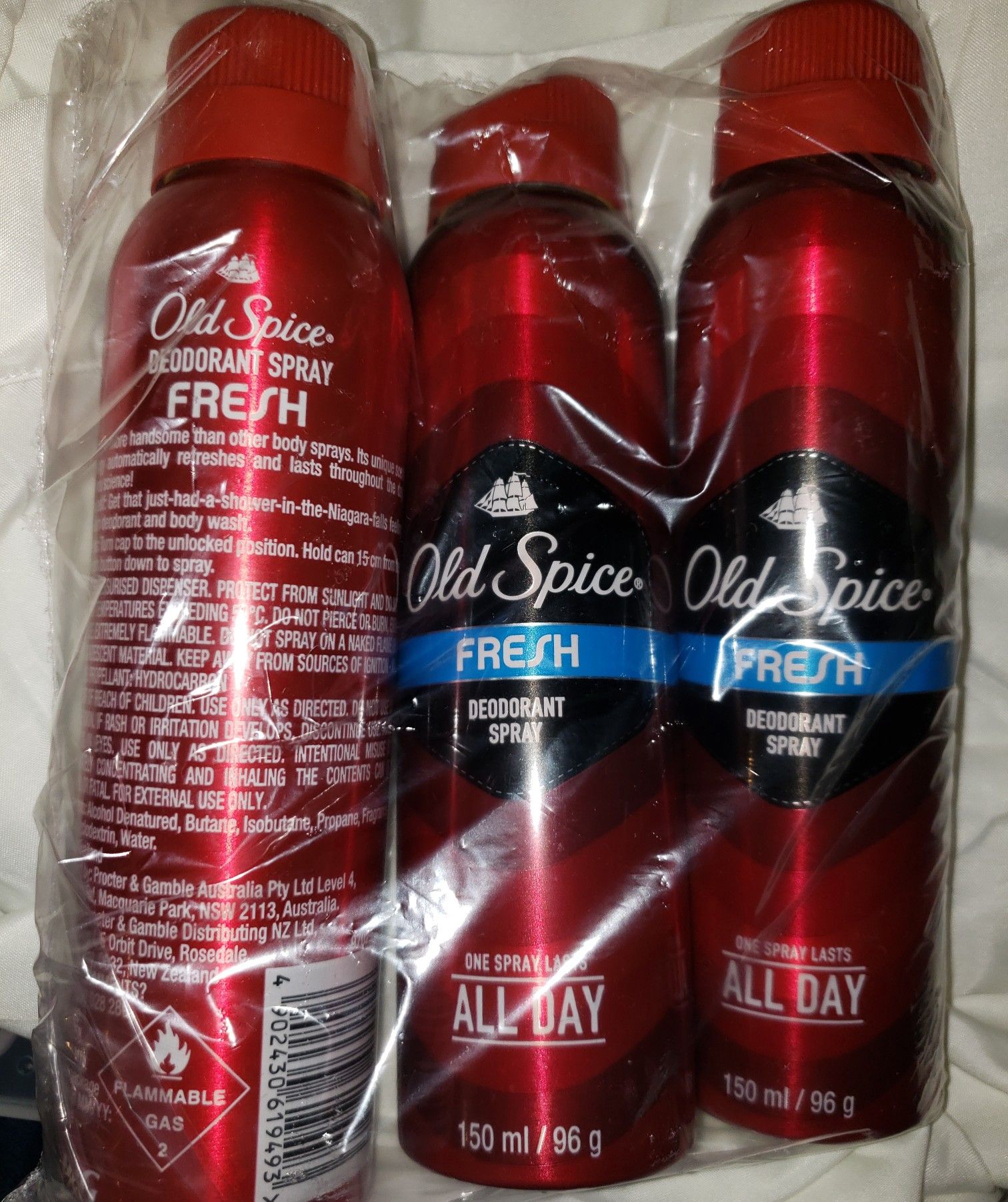 Fresh Scent Old Spice Body Sprays 3ct