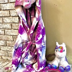 Unicorn Robe And Nail Gift Set