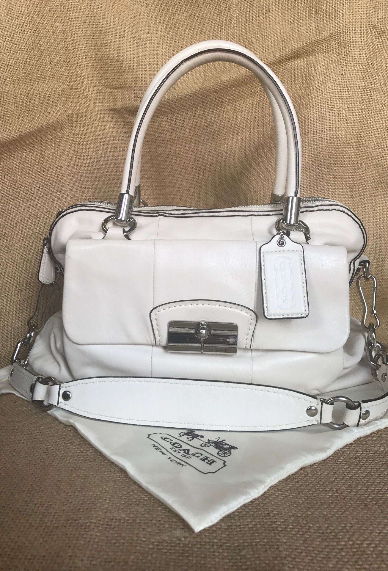 Coach leather Kristen satchel with strap