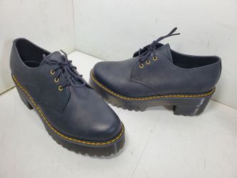 Dr. Martens Women's Shriver Low Black Wyoming Leather Platform Shoes US 9/ UK 7