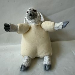 Vintage New W/O Package “Just For Keeps” Mini Muslin Sheep Doll With Hard Plastic Head 