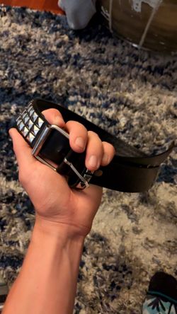Black studded belt