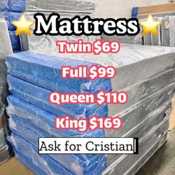 New Mattresses  Twin mattress Full mattress Queen mattress  King mattress  Colchones nuevos  Beds 