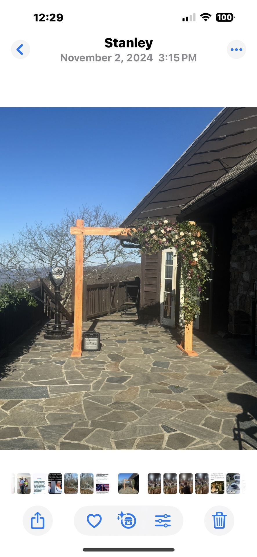 Wedding Arbor and Table Centerpieces