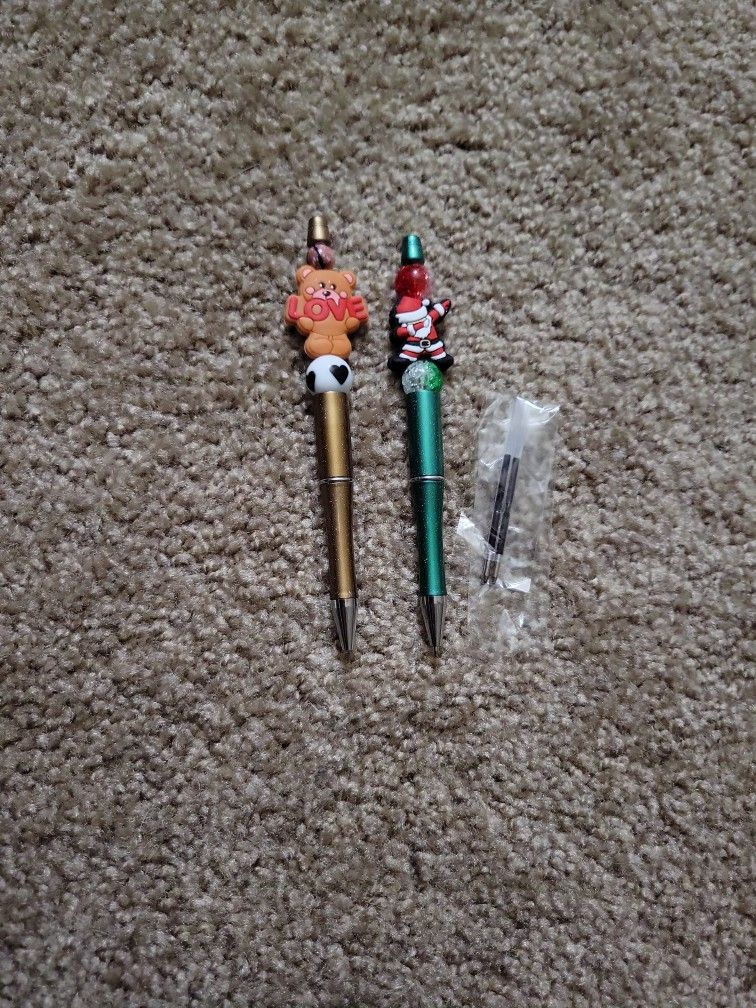 Beaded Pens ( Santa And Love Bear)