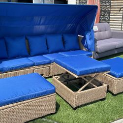 Outdoor Patio Furniture Set With Canopy 