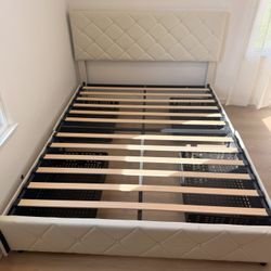 Queen Size Upholstery Bed frame- Brand New