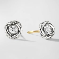 David Yurman petite infinity diamond stud earrings