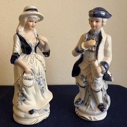 Bisque Pair of Figurines 