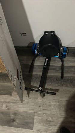 Blue hover board and chair