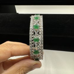 Cuff Style Bracelet In American Diamond