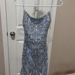 Baby Blue Homecoming Dress