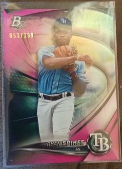 Ryan Spikes Bowman Platinum Pink Parellel Numbered To 199 Rays