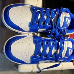 New Nike Dunk Low Retro, White/Hyper Royal