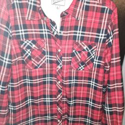 Women's BC Clothing Flannel Coat Size XL 
