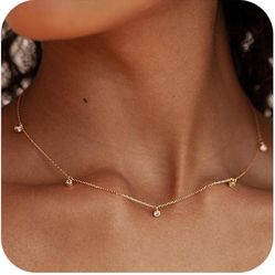 Gold Necklace With Diamond For Women 