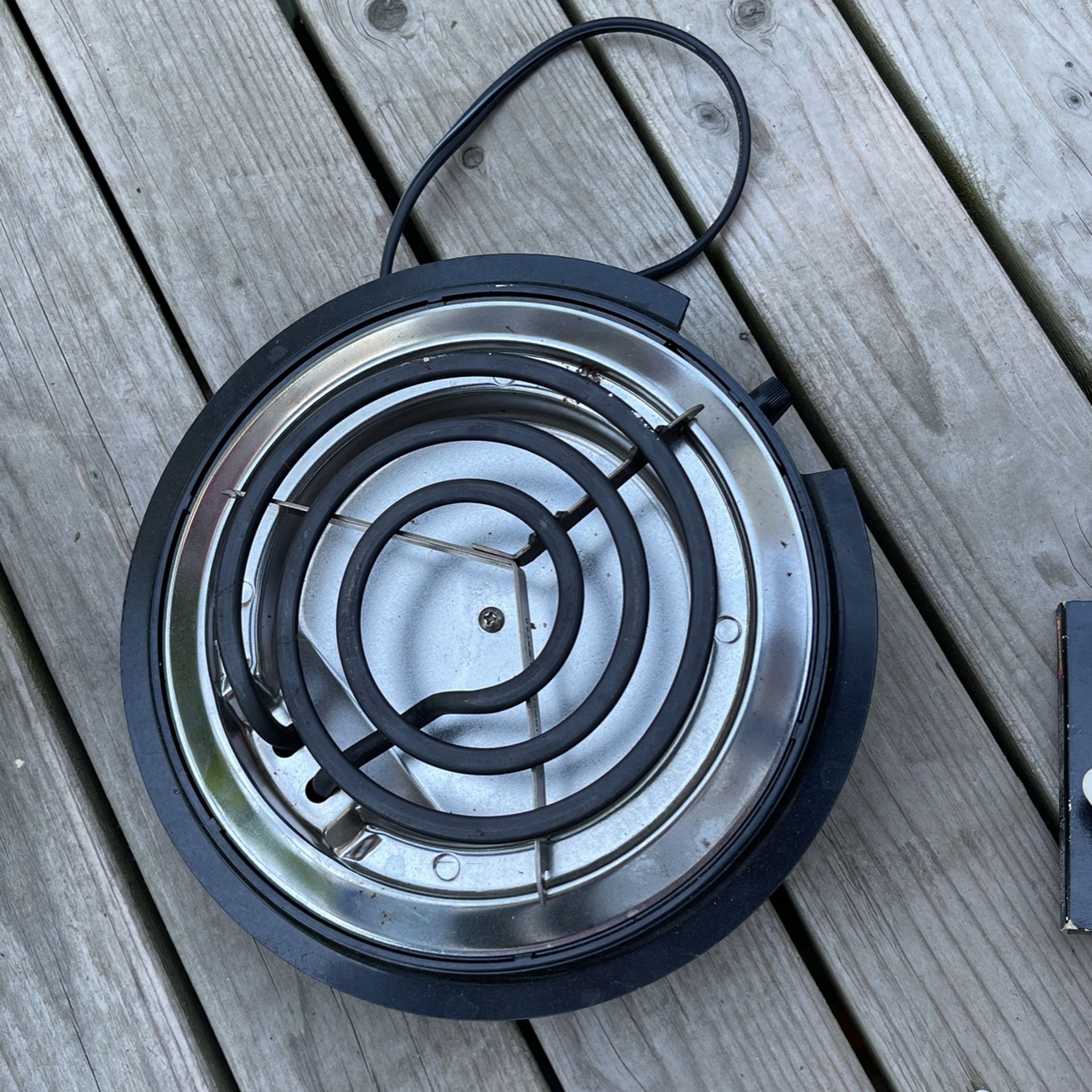 Black Single Electric Burner