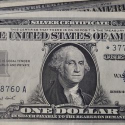 $1 Dollar Bills Silver Certificate With ⭐⭐