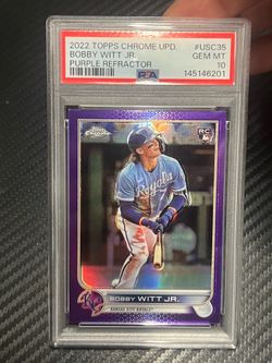 2022 Topps Chrome Update Purple Refractor Bobby Witt Jr. ROOKIE PSA 10 GEM MINT