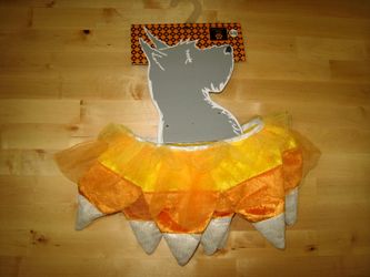 Dog Halloween Candy Corn Costumes Size XL- $15. Each, Both for $25.