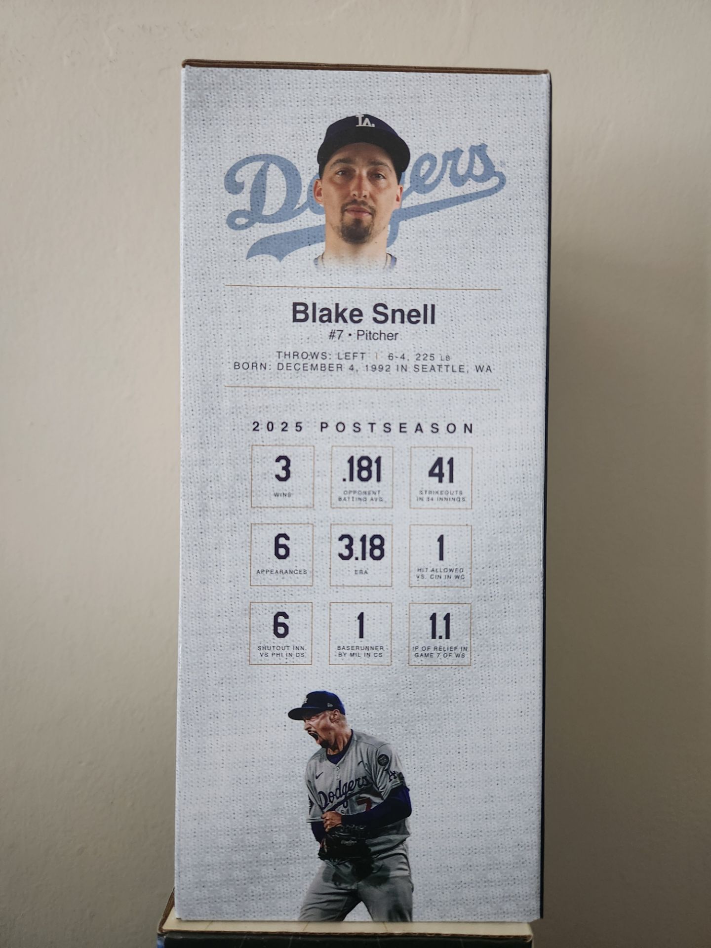 Los Angeles Dodgers Blake Snell 2026 Bobblehead