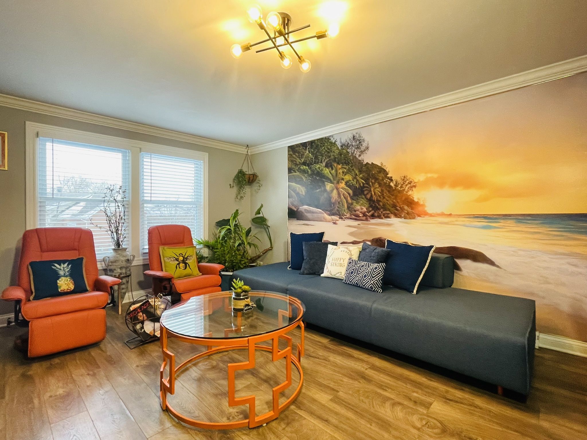 Contemporary Blue Sofa