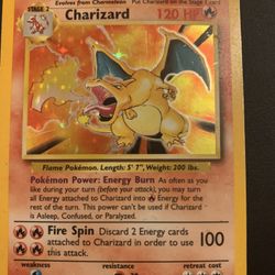 Charizard Pokemon Card 1995