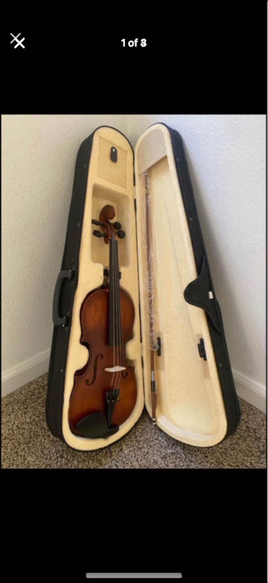gorgeous  Beautiful • Brand new solid maple wood violin with case and bow ❣️❣️❣️full size 4/4💕💕