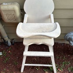 Antique Wooden High Chair 